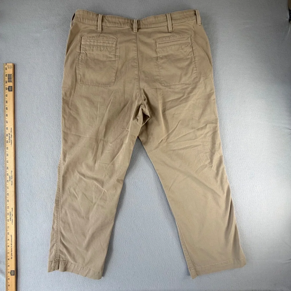 LL Bean Classic Fit Chino Pants Mens 38x29 Khaki Tan Coolmax Stretch Workwear